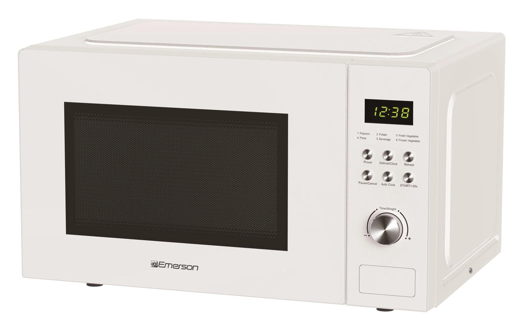 Emerson 1.1 Cu Ft, 1000W White Countertop Microwave Oven, MW1101W