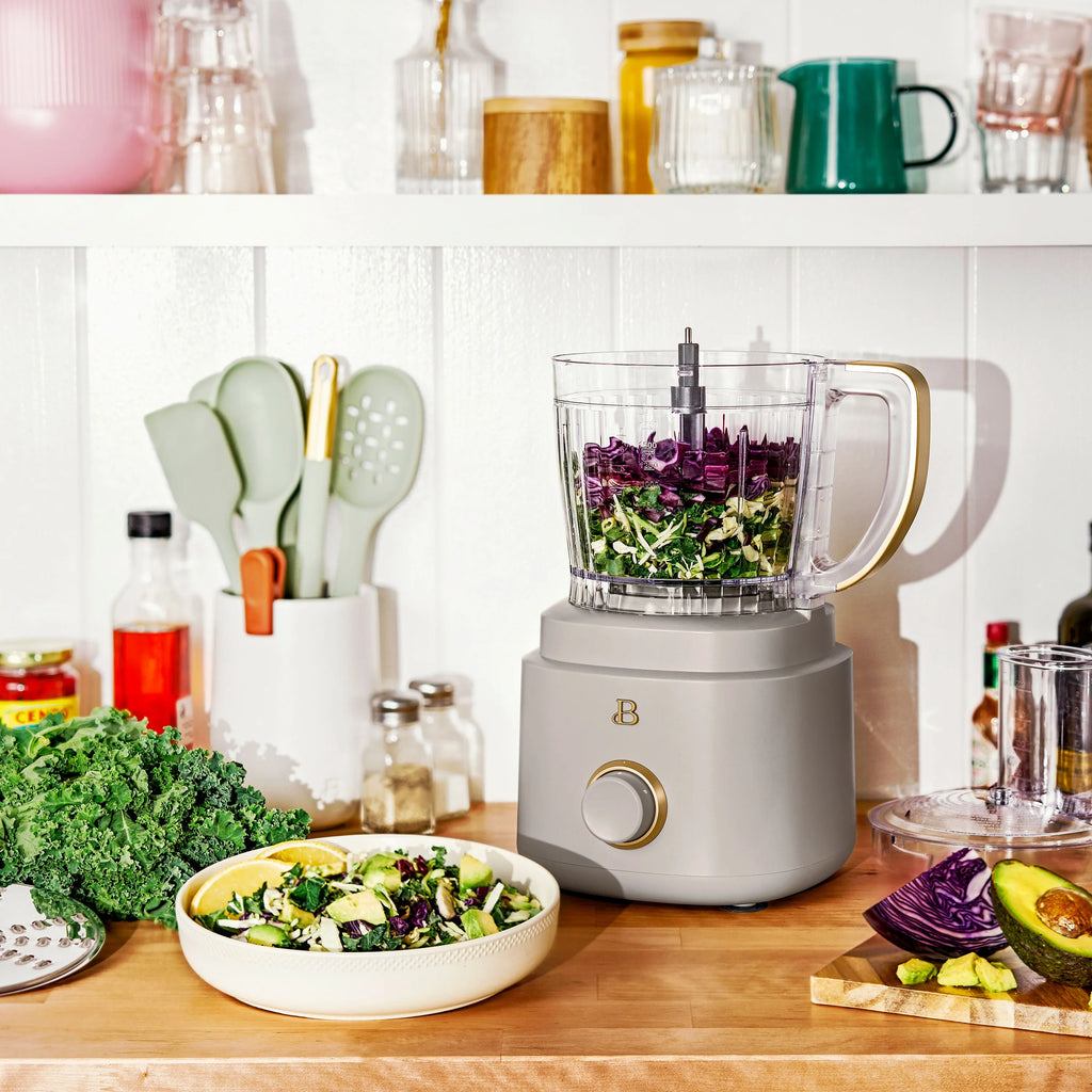 Beautiful 10-Cup Food Processor with Accessories, White Icing by Drew Barrymore