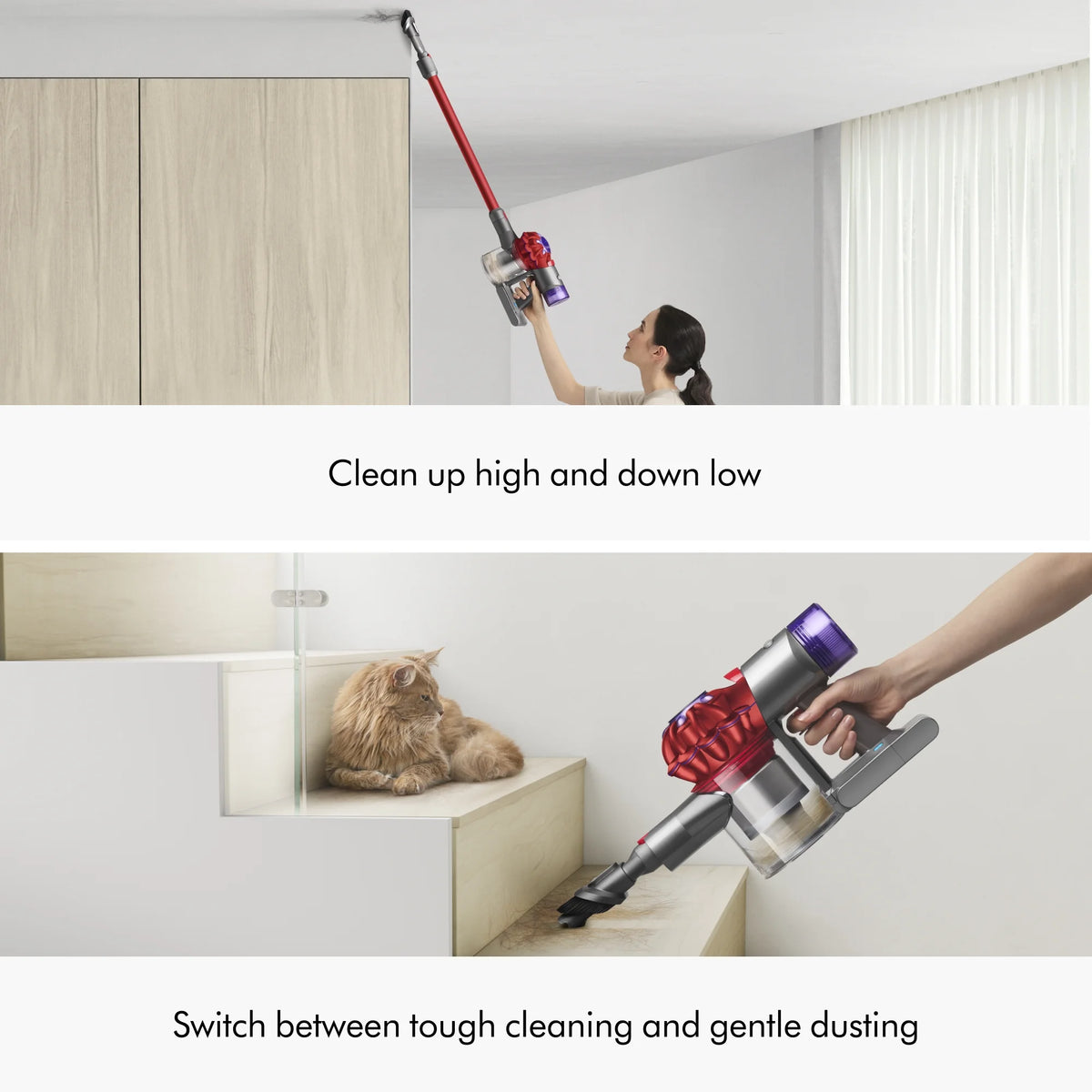 Restored Premium Dyson V8 Origin Cordless Vacuum | Red (Refurbished)