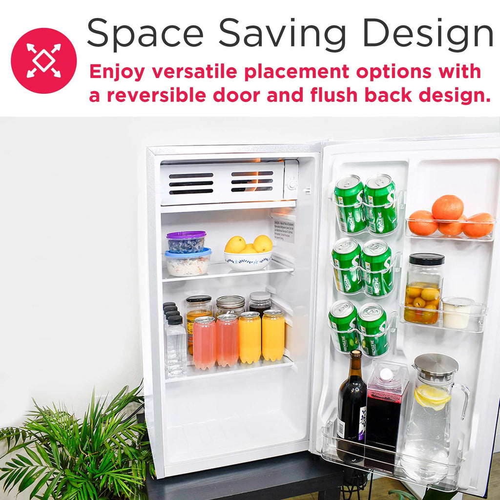 Frigidaire 3.2 Cu Ft Retro Dry Erase Compact Fridge, (EFR331-BLACK), Black