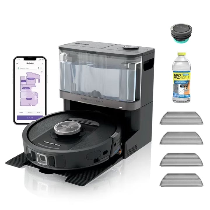 Shark PowerDetect NeverTouch  30-Day - AV2810YS - Self-Empty & Self-Refill, Robot Vacuum and Mop with Bagless,