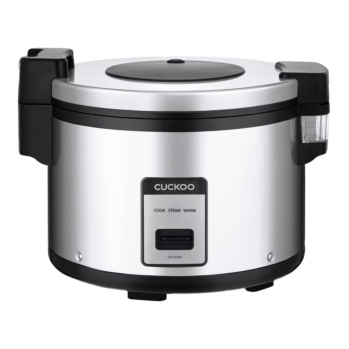 CUCKOO 60 Cups Cooked XL Rice Cooker Warmer with Nonstick Pot Easy Switch Start Silver/Black (CR-3055)