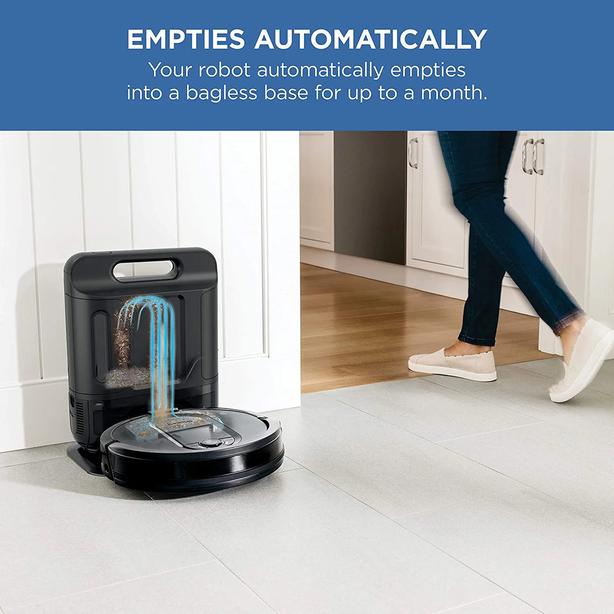 Shark IQ Intelligent Wifi Robot Vacuum Cleaner w/ Self Empty Charger Base, Black