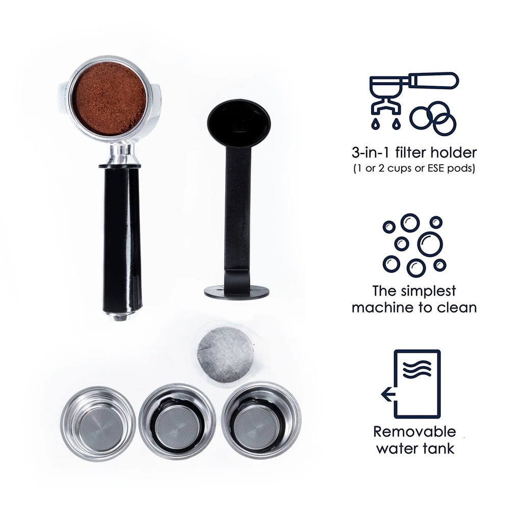 DeLonghi 15 Bar Stainless Steel Espresso and Cappuccino Machine with Premium Adjustable Frother