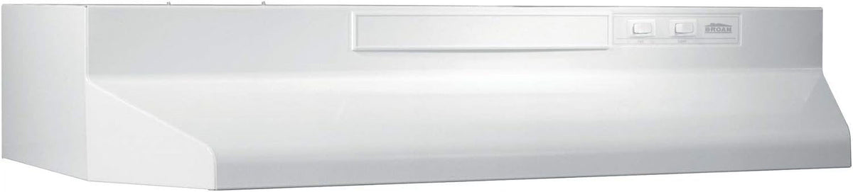 Broan-NuTone F403611 Two Four White 36-inch Under-Cabinet 4-Way Range Hood, with 2-Speed Exhaust Fan and Light