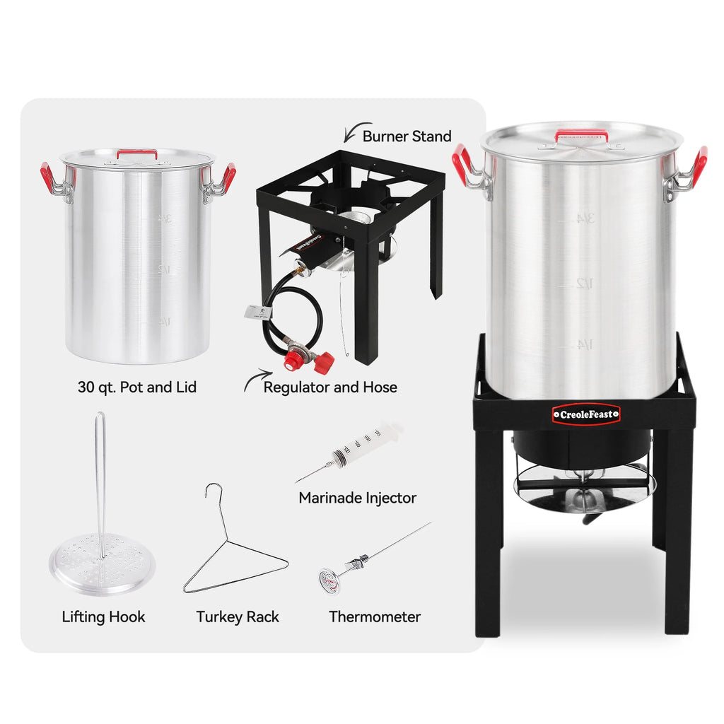 Creole Feast 30 qt 50,000 BTU Aluminum Turkey Fryer