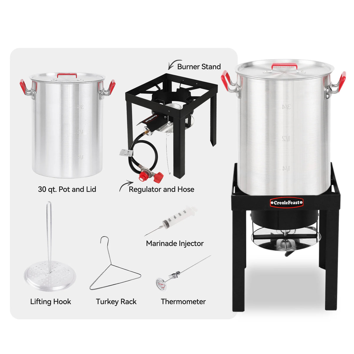 Creole Feast 30 qt 50,000 BTU Aluminum Turkey Fryer