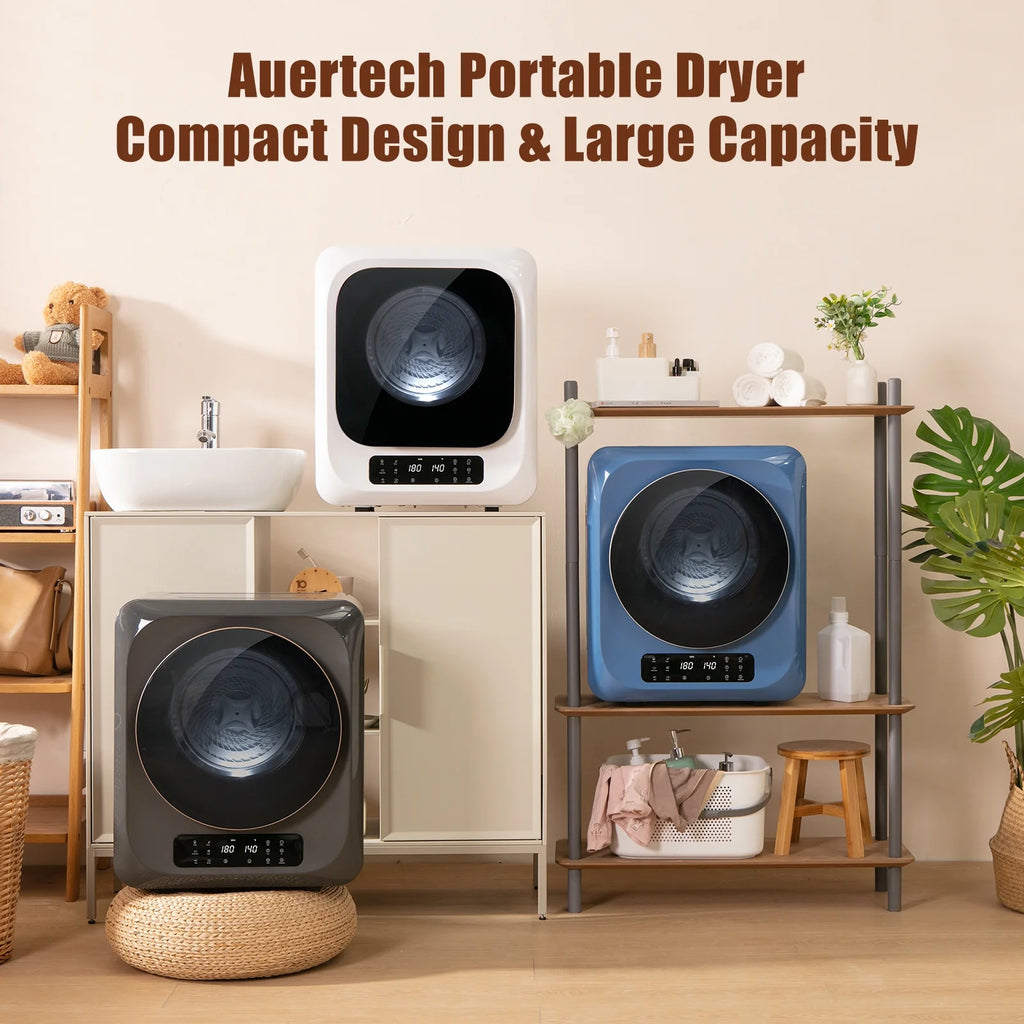Auertech 1.6 cu ft 120 V Gray Electric Portable Clothes Dryer