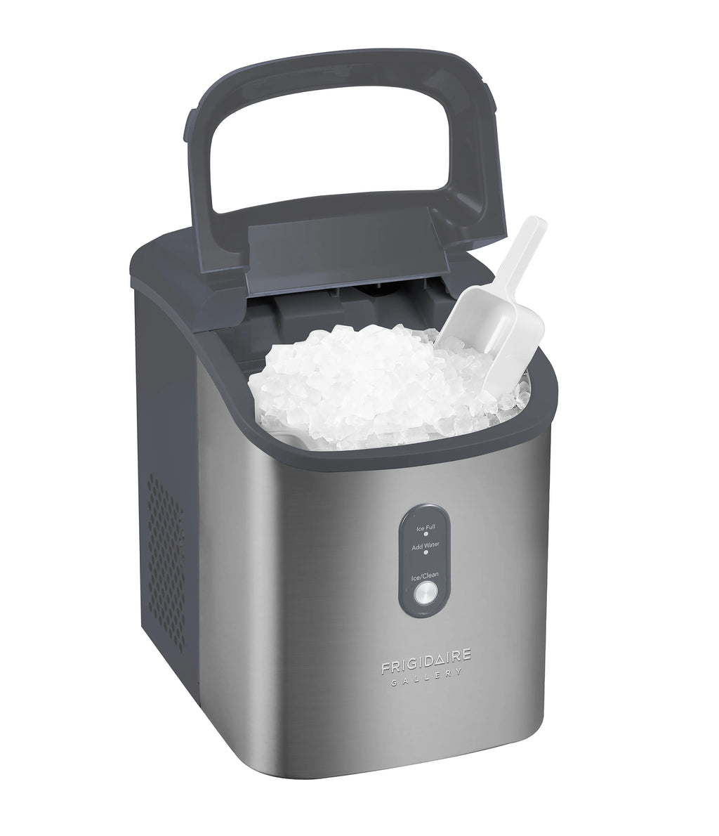 Frigidaire Gallery, 33 lbs. Nugget Ice Maker, Stainless Steel, Black, EFIC214