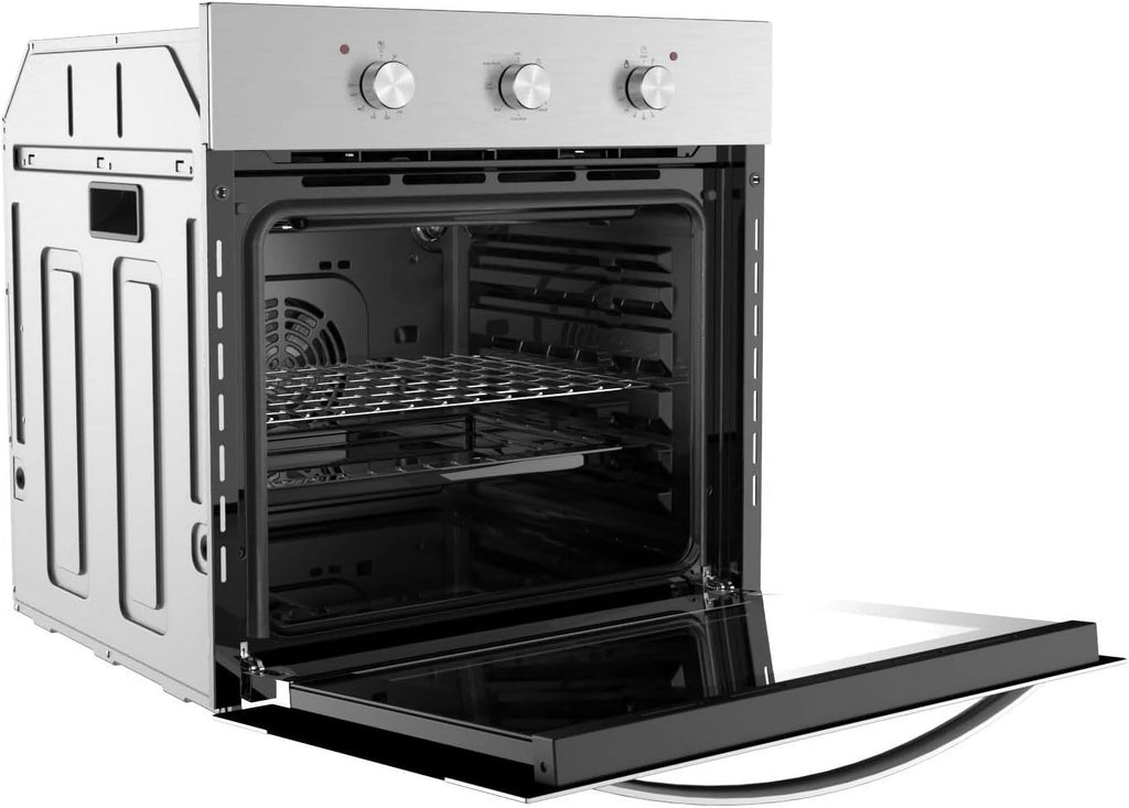 Empava 24" Single Wall Oven with 6 Cooking Functions and Mechanical Knobs Control in Stainless Steel, 24 Inch