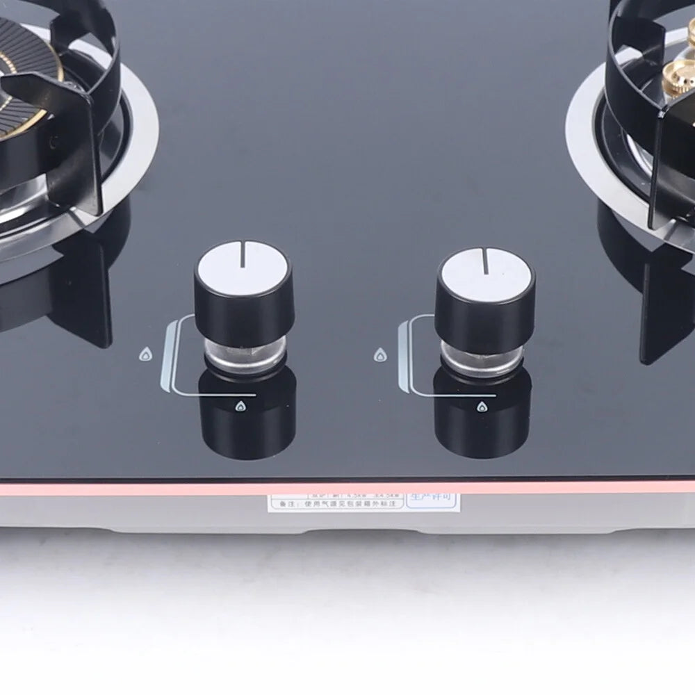 2-Burner Natural Gas Stove, Built-in Gas Cooktop Stove for Home Kitchen