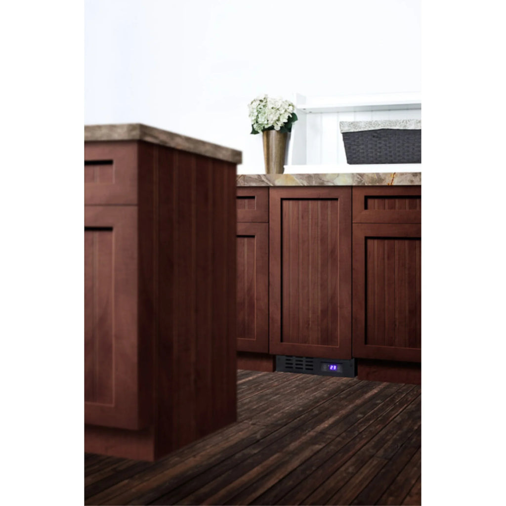 15" wide frost-free freezer for built-in or freestanding use, with integrated door frame to accept overlay panels