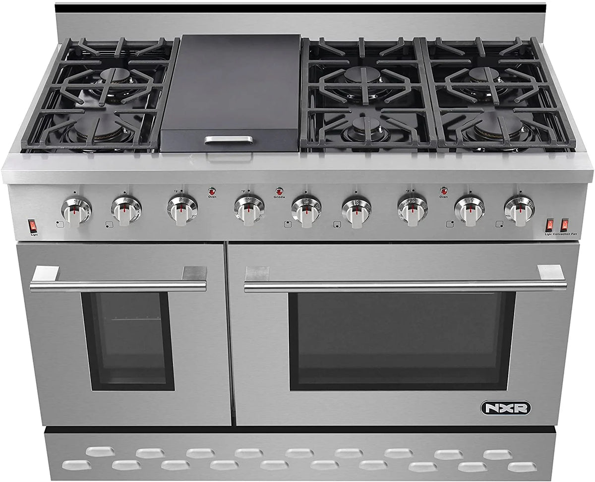 NXR  48" Stainless Steel Pro-Style Propane Gas Range with 7.2 cu.ft. Convection Oven SC4811LP