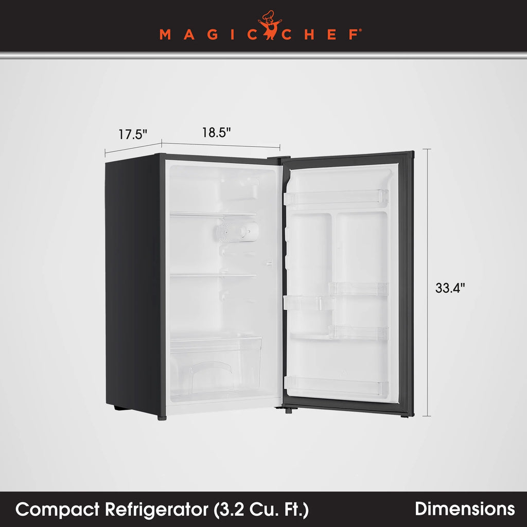 Magic Chef 3.2 cu. ft. Refrigerator in Black