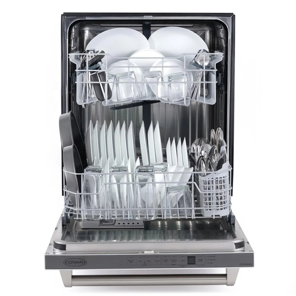 Cosmo 48" Double Oven Gas Range & Dishwasher & French Door Refrigerator Set