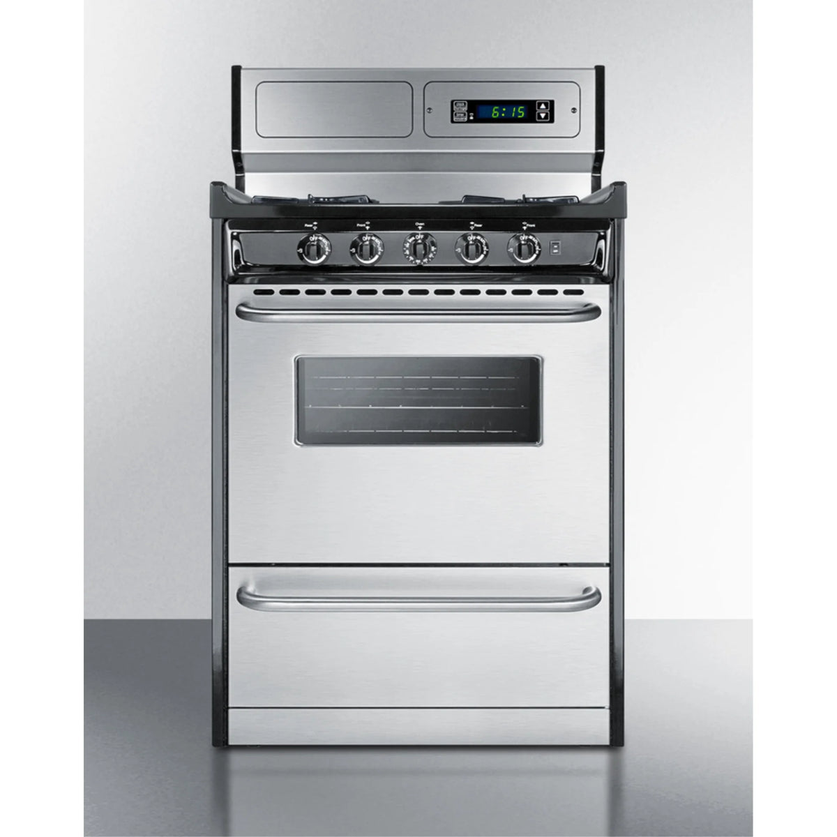 24" Wide Gas Range, Open Burners