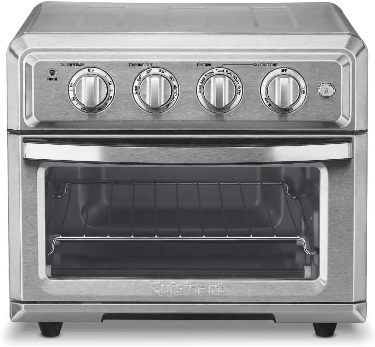 Air Fryer + Convection Toaster Oven by Wangxin, 7-1 Oven with Bake, Grill, Broil & Warm Options, Stainless Steel, TOA-60