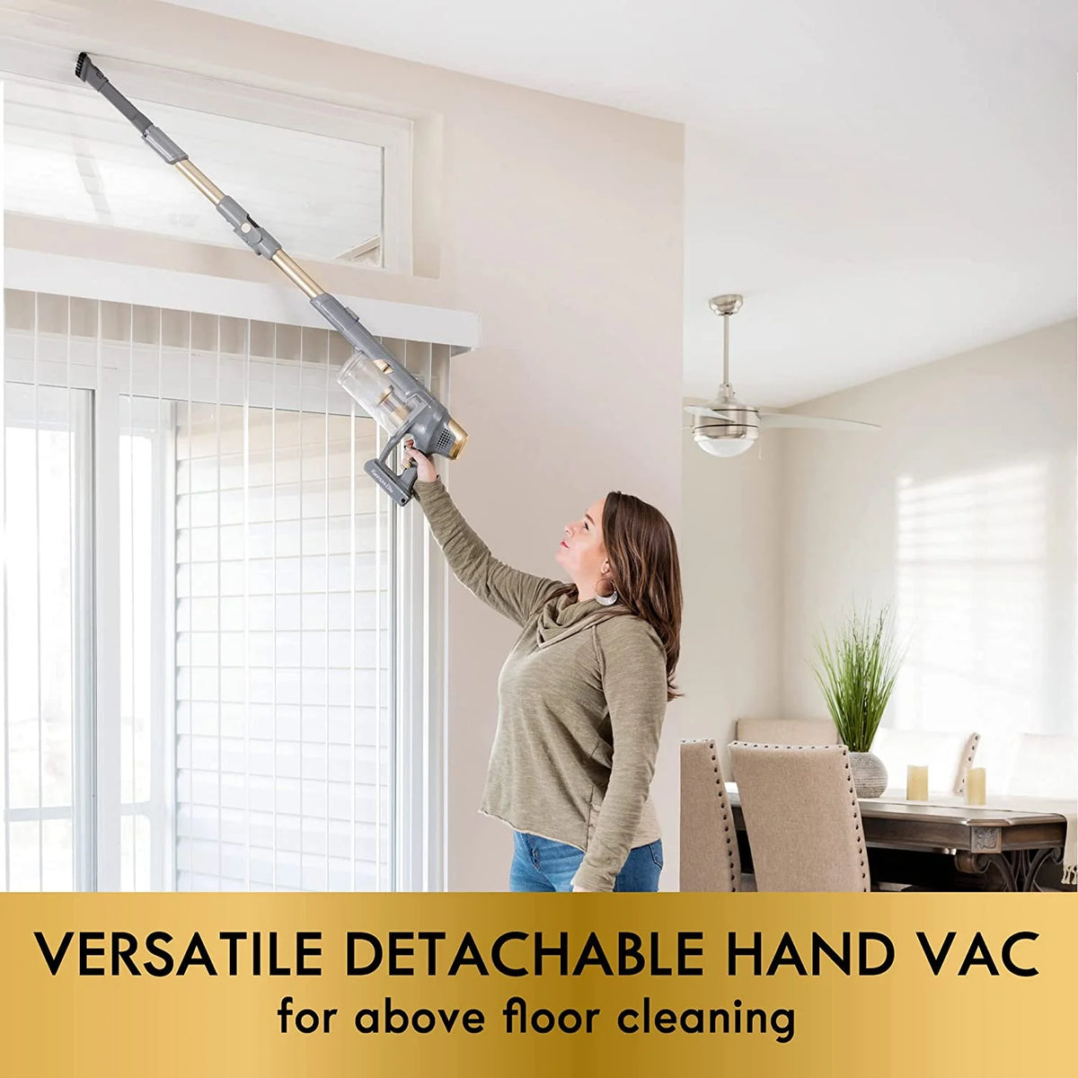 Kenmore DS4095 Brushless Cordless Stick Vacuum Cleaner, 21.6V, Gold, 9.66lbs