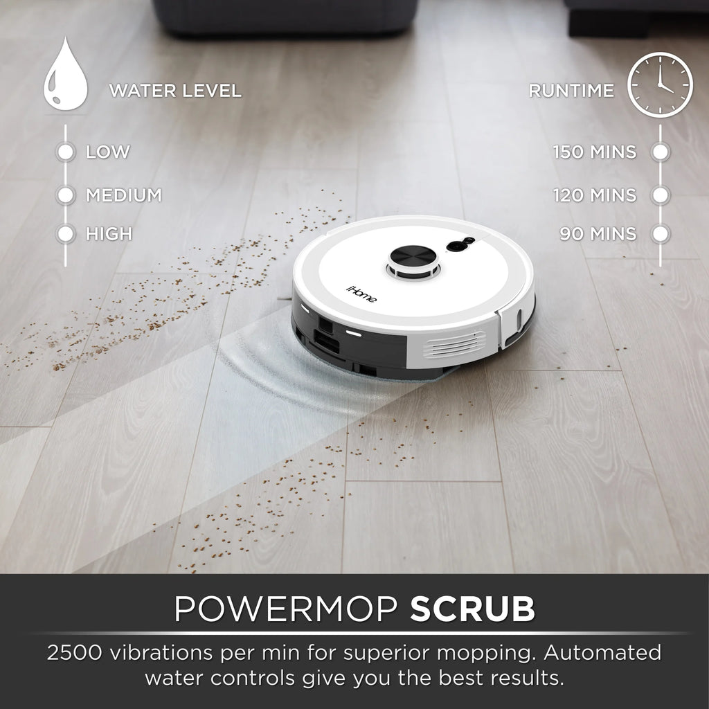 iHome Orbita Pro LIDAR Robot Vacuum + Mop with Auto Empty Base