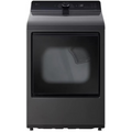 LG 27 Inch Rear Control Gas Dryer with 7.3 cu ft. Ultra Capacity, AI Sensor Dry, Quiet Operation in Black DLG8201L
