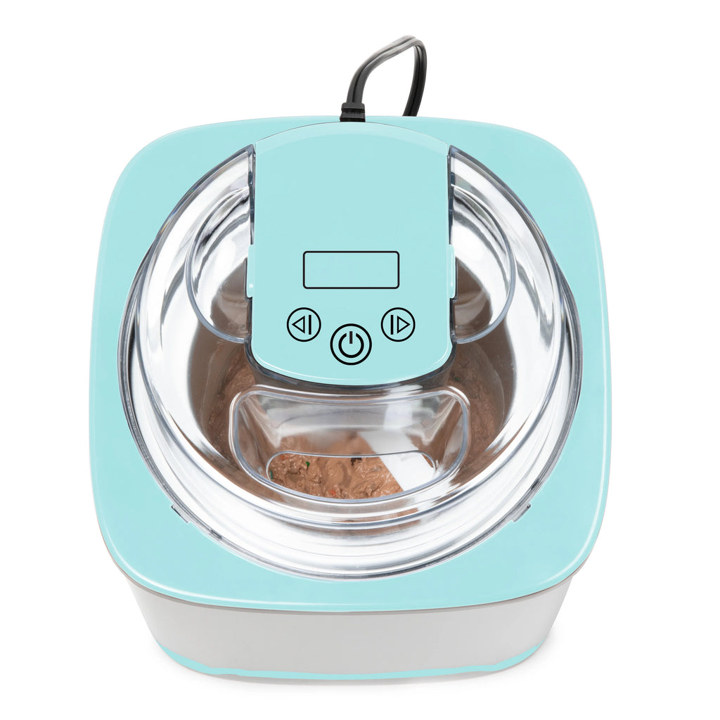 Nostalgia 2-Quart Electric Ice Cream Maker �C Make Homemade Ice Cream, Gelato, Sorbet & Frozen Yogurt �C No Salt/Ice Needed, Digital Controls, Mix-In Chute & Freezing Gel Canister �C Stainless Steel