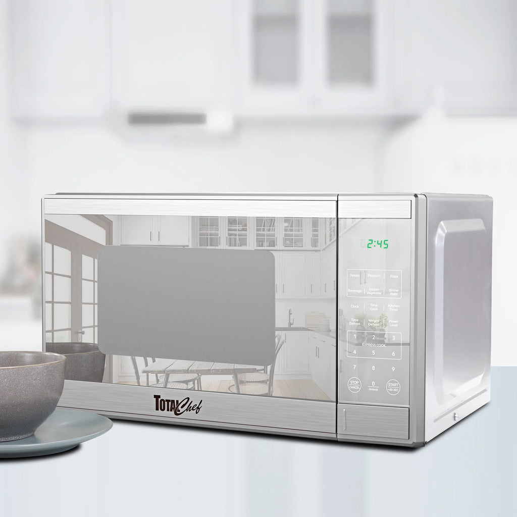 Total Chef Countertop Microwave Oven, 900W, 0.9 Cu Ft, Stainless Steel