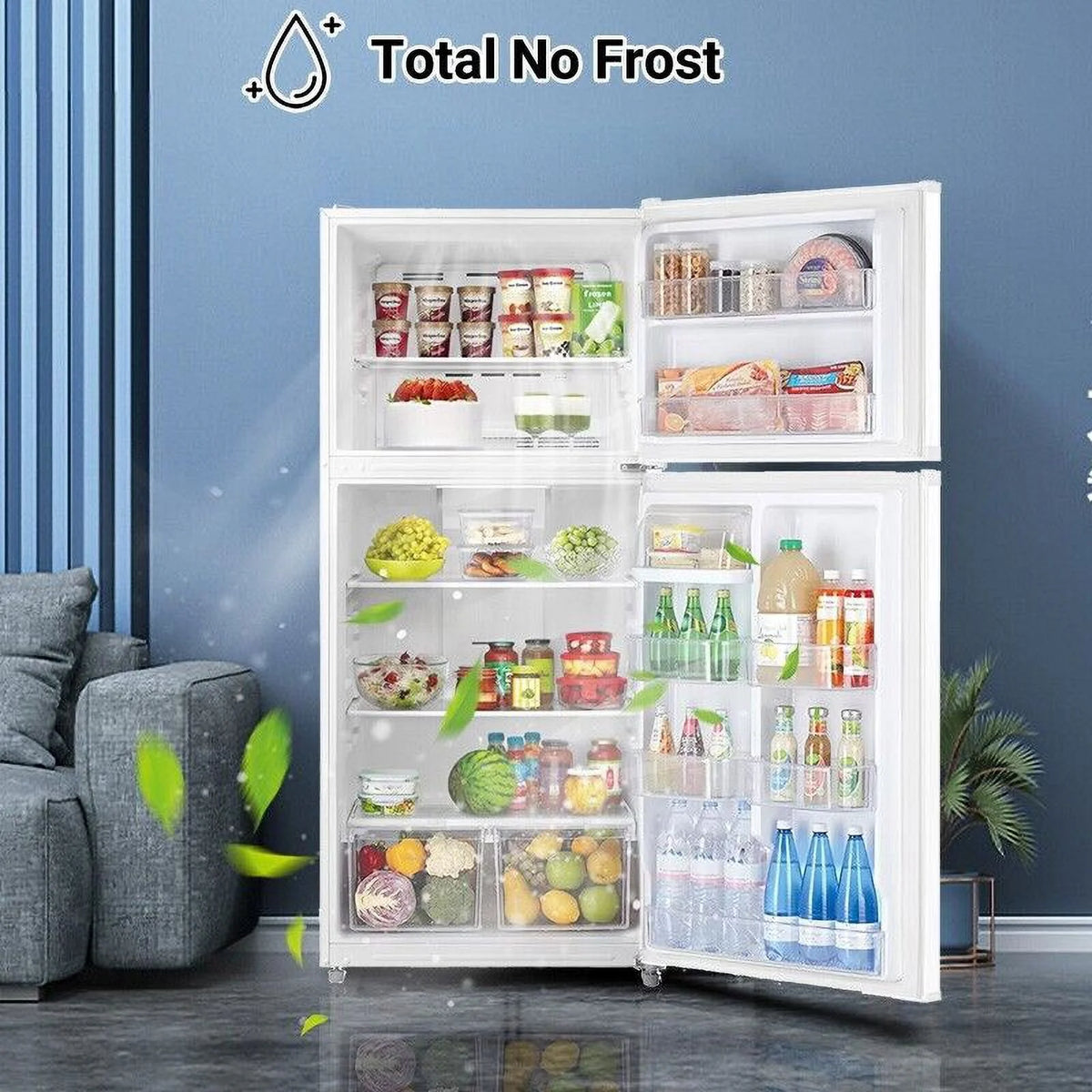 SMAD 20.5 Cu ft Top Freezer Compact Refrigerator Fridge with Reversible Door