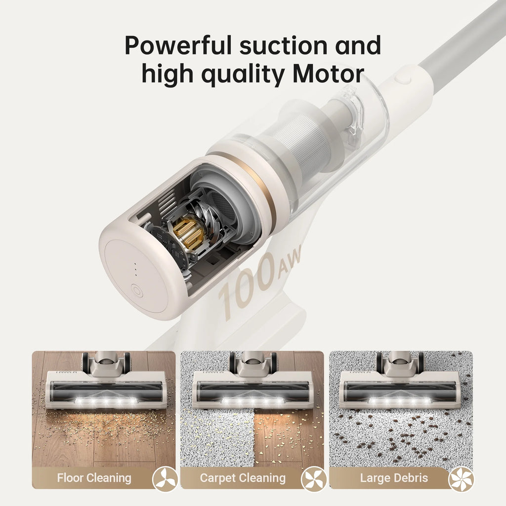dreame U10 Cordless Stick Vacuum 100AW Suction Power 40-Minute Runtime LED Light