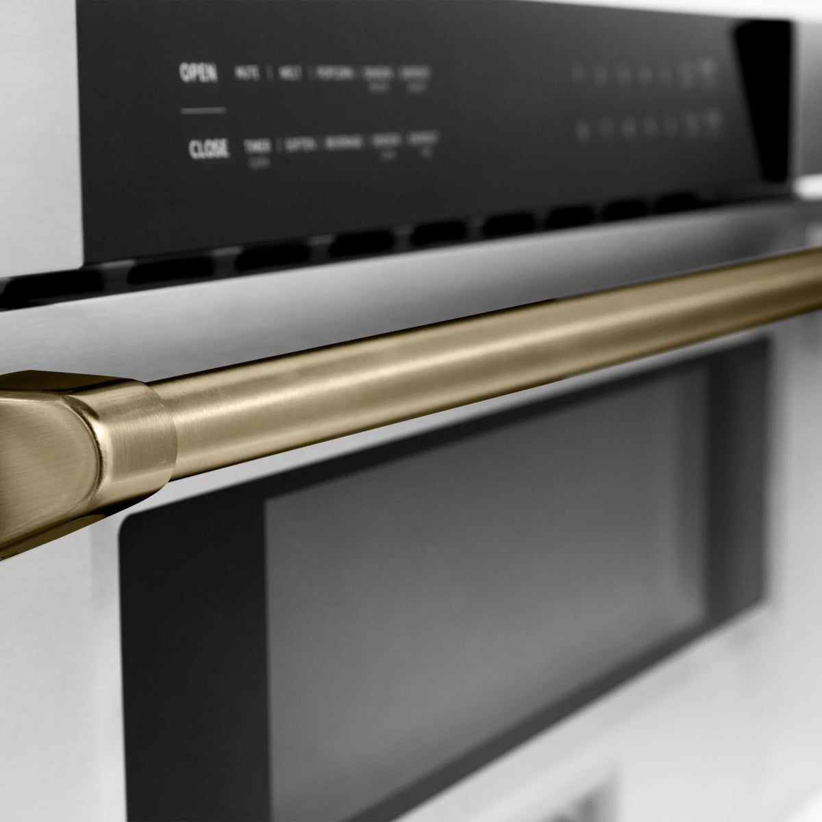 ZLINE Autograph Edition 30" 1.2 cu. ft. Built-In Microwave Drawer in Stainless Steel with Gold Accents