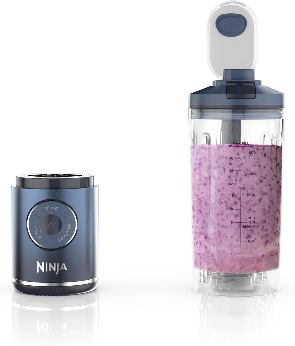 Restored Ninja BC251NV Blast Max Personal Cordless Blender for Smoothies, Blend, Ice Crush, 22 oz. Twist & Go Vessel, Navy (Refurbished)