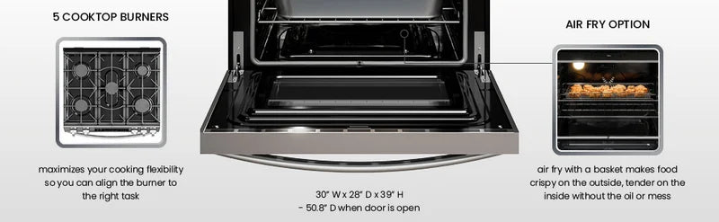 Kenmore 4.8 cu. ft. Front-Control Gas Range w/ Airfry