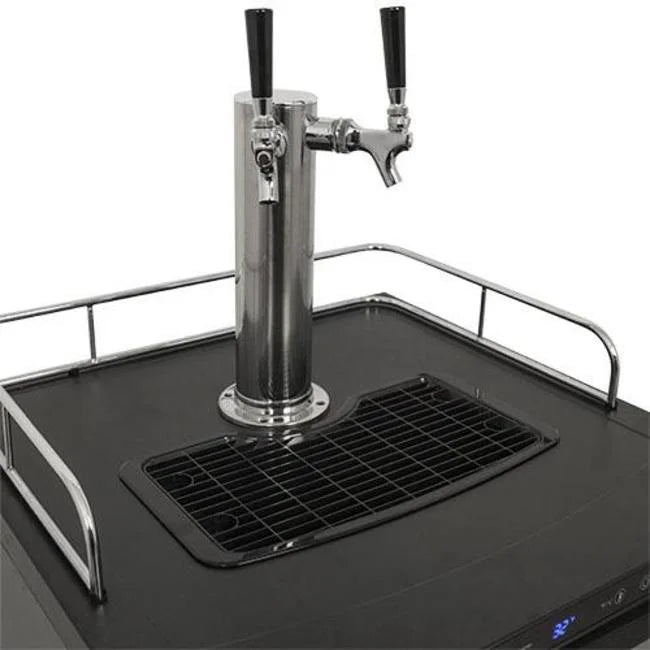 Edgestar Kc3000twin 24" Wide Freestanding Double Tap Kegerator - Stainless Steel