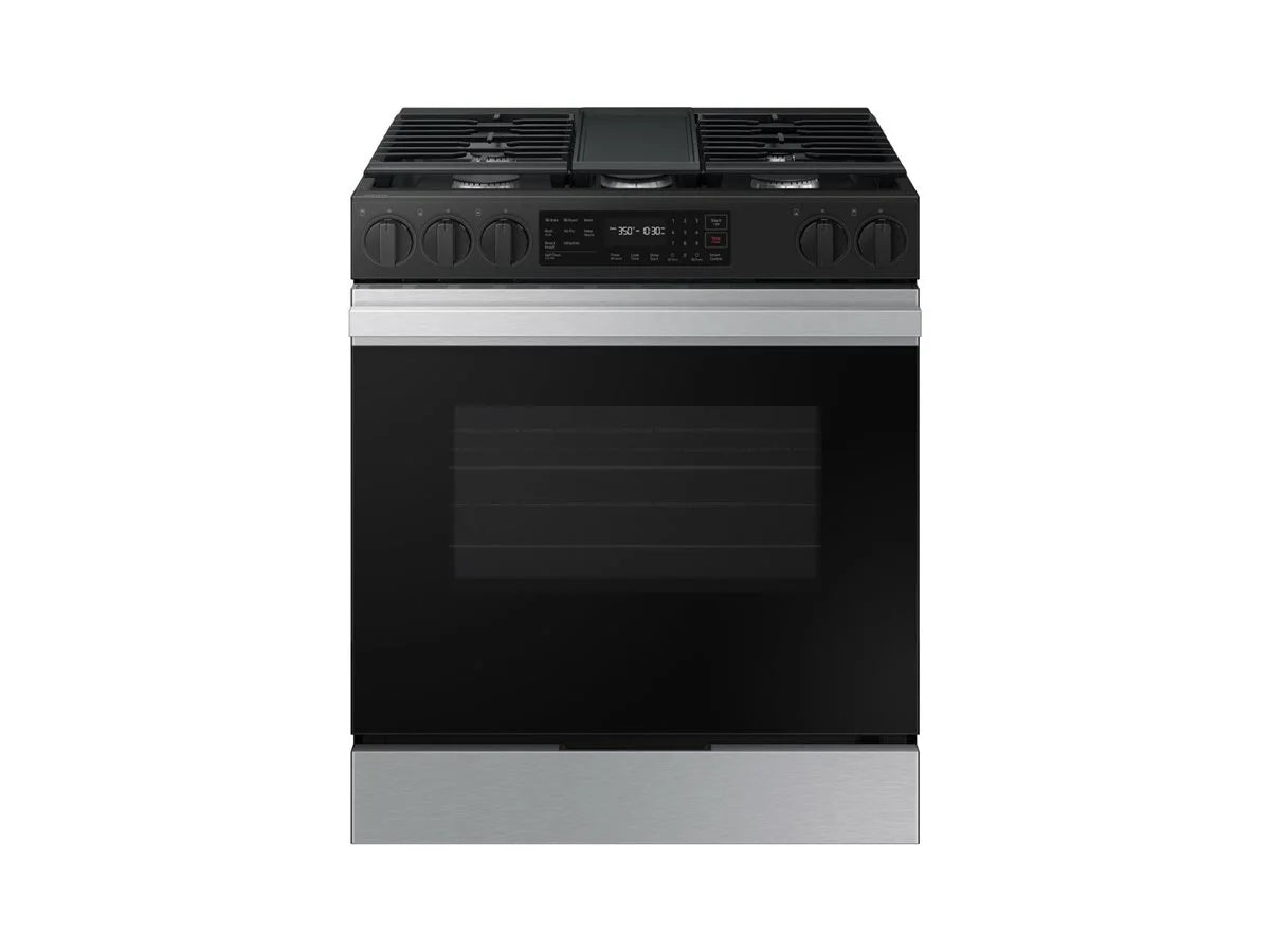 Samsung Bespoke Smart Slide-In Gas Range 6.0 cu. ft. with Air Fry & Precision Knobs NSG6DG8300SR