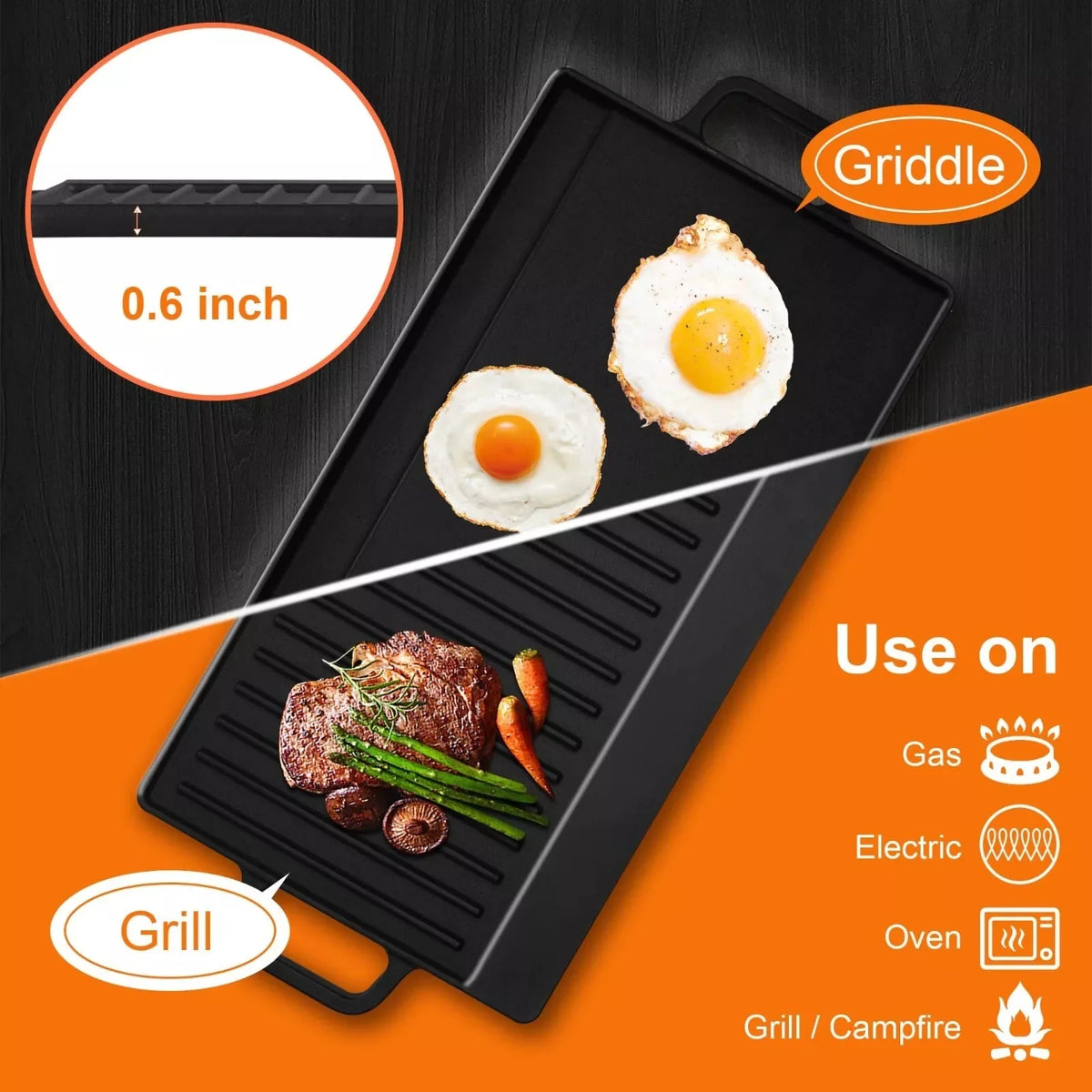 Amzgachfktch 5 Burners Stove 30 inch Gas Cooktop NG/LPG Stainless Steel Built-in with Grill