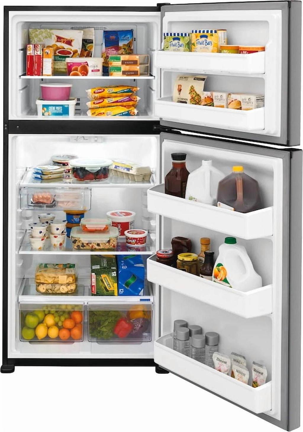 Frigidaire FFTR1835VS 18 Cu. Ft. Garage Ready Top Freezer Refrigerator, Stainless Steel