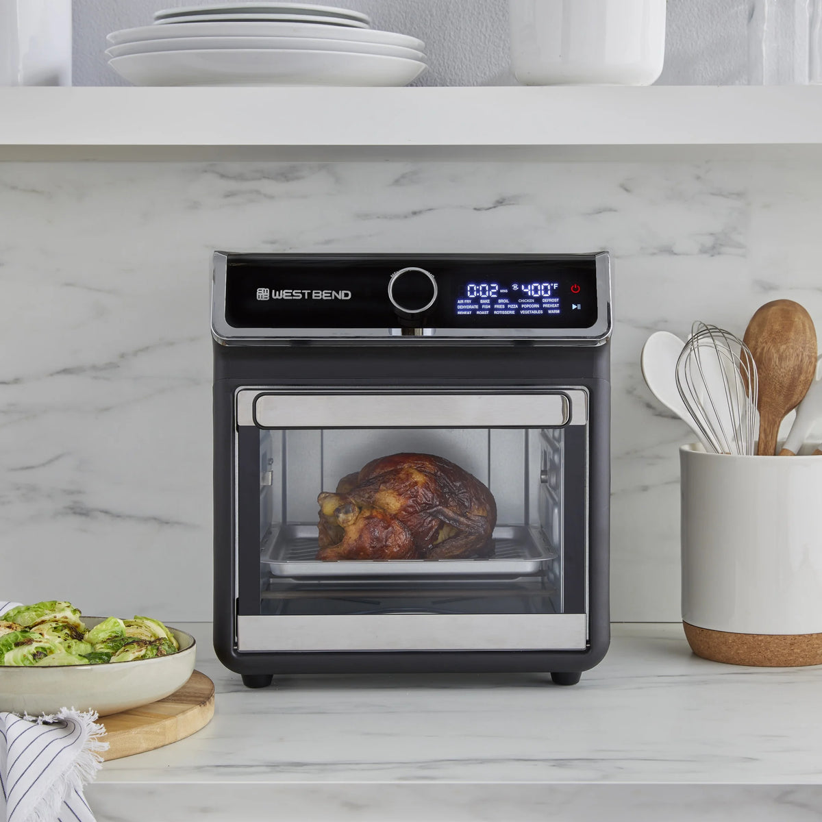West Bend 15 Qt. Air Fryer Oven with 16 Presets, in Black (AFWB15BK13)