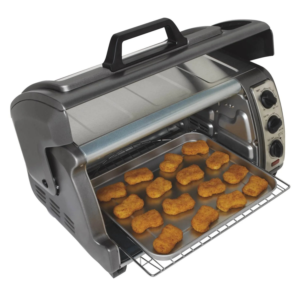 Hamilton Beach Easy Reach 1500 W 6-Slice Black Toaster Oven