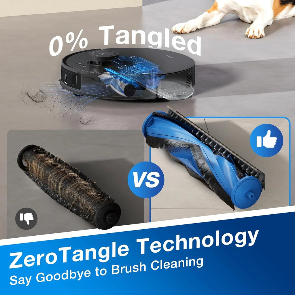 ECOVACS DEEBOT N20 PRO Robot Vacuum Cleaner and Mop,8000Pa Strong Suction, ZeroTangle Brush, Vibrating Mopping System, 300 Minutes Runtime