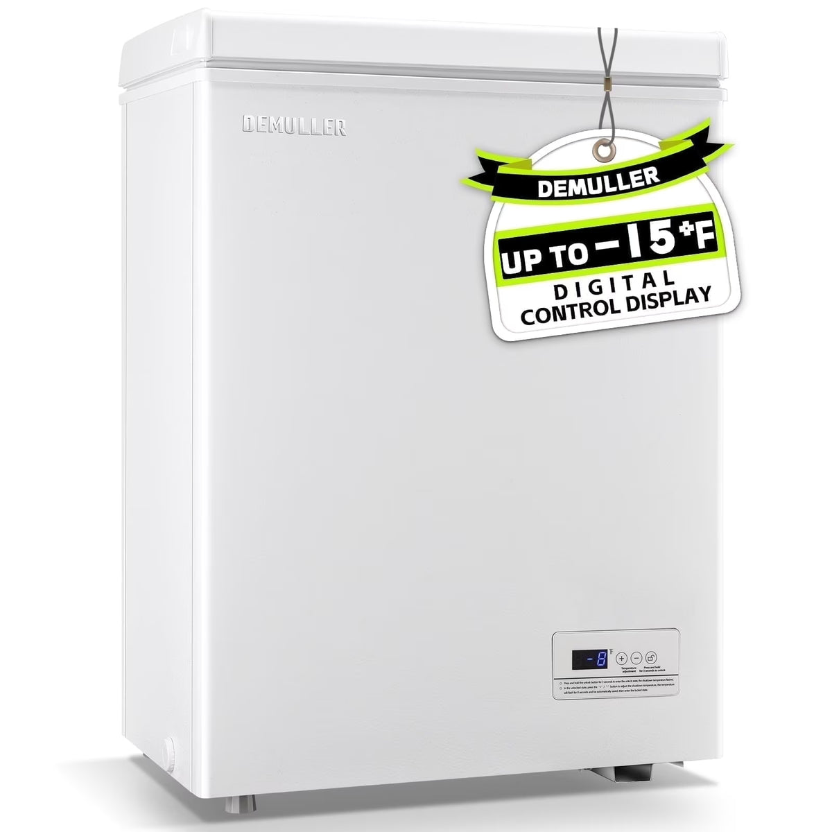 DEMULLER 4.0 Cu.ft Deep Chest Freezer Mini Freezers Top Open Door Rmovable Storage Baskets New Black