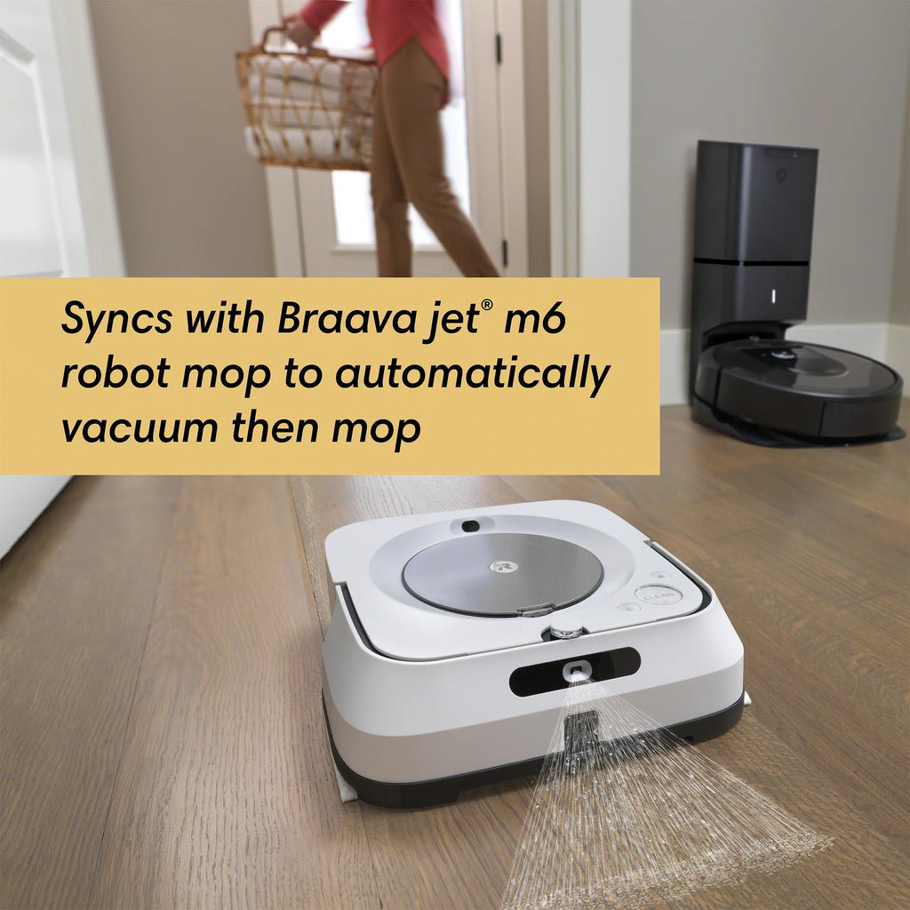 iRobot Braava Jet M6 (6110) Ultimate Robot Mop- Wi-Fi Connected, Precision Jet Spray, Smart Mapping, Works with Google Home, Ideal for Multiple Rooms, Recharges and Resumes