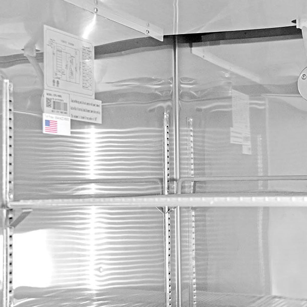 Heavy Duty Commercial 47 cu ft Solid Stainless Steel Reach-In Freezer (2 Door)