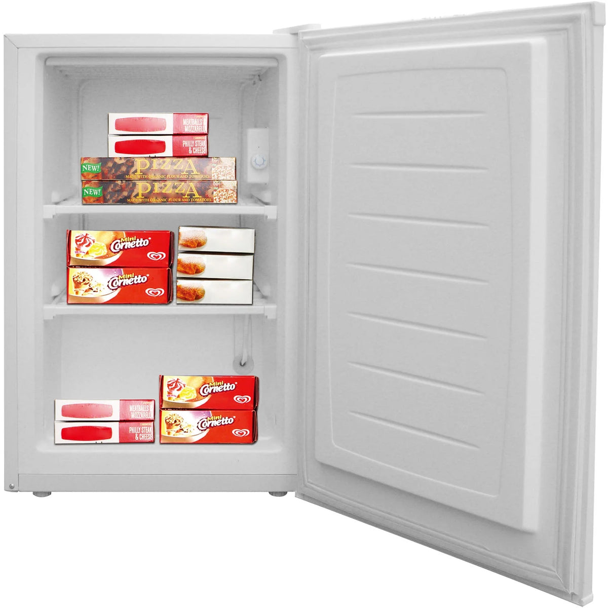 Magic Chef MCUF3S2 3 Cubic Foot Deep Small Mini Upright Freezer, Stainless Steel