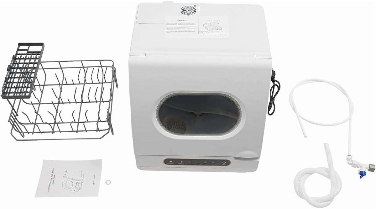 Portable Countertop Dishwasher Compact Dishwasher with 5 Washing Programs,Leak-Proof Dry Dishwasher for Houses,Apartments,Dorms
