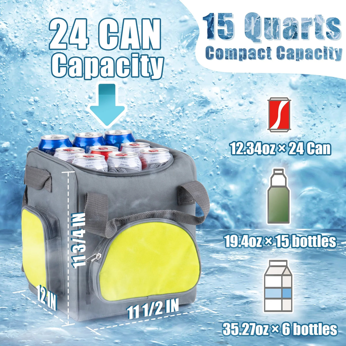Paffenery 15 Quarts Car Cooler Plug in, 16L Small Electric Cooler, 12V Mini Car Fridge Portable Refrigerator for Camping