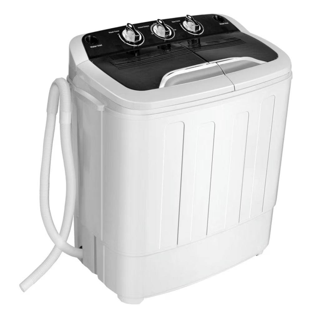 Topcobe 8 Lbs Compact Mini Twin Tub Washing Spiner Machine, Space Saving Washer for Home and Apartment