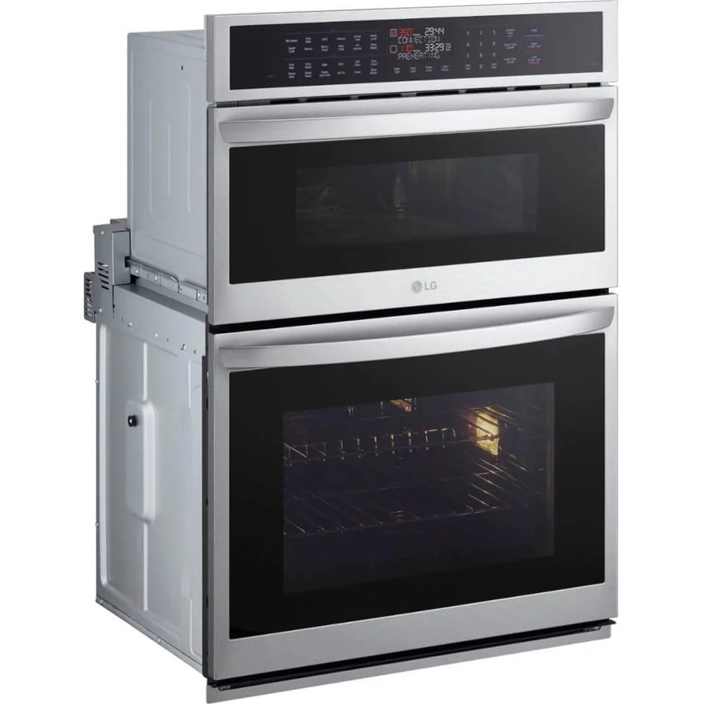 LG WCEP6427F 30 inch Stainless Steel Electric Wall Oven and Microwave