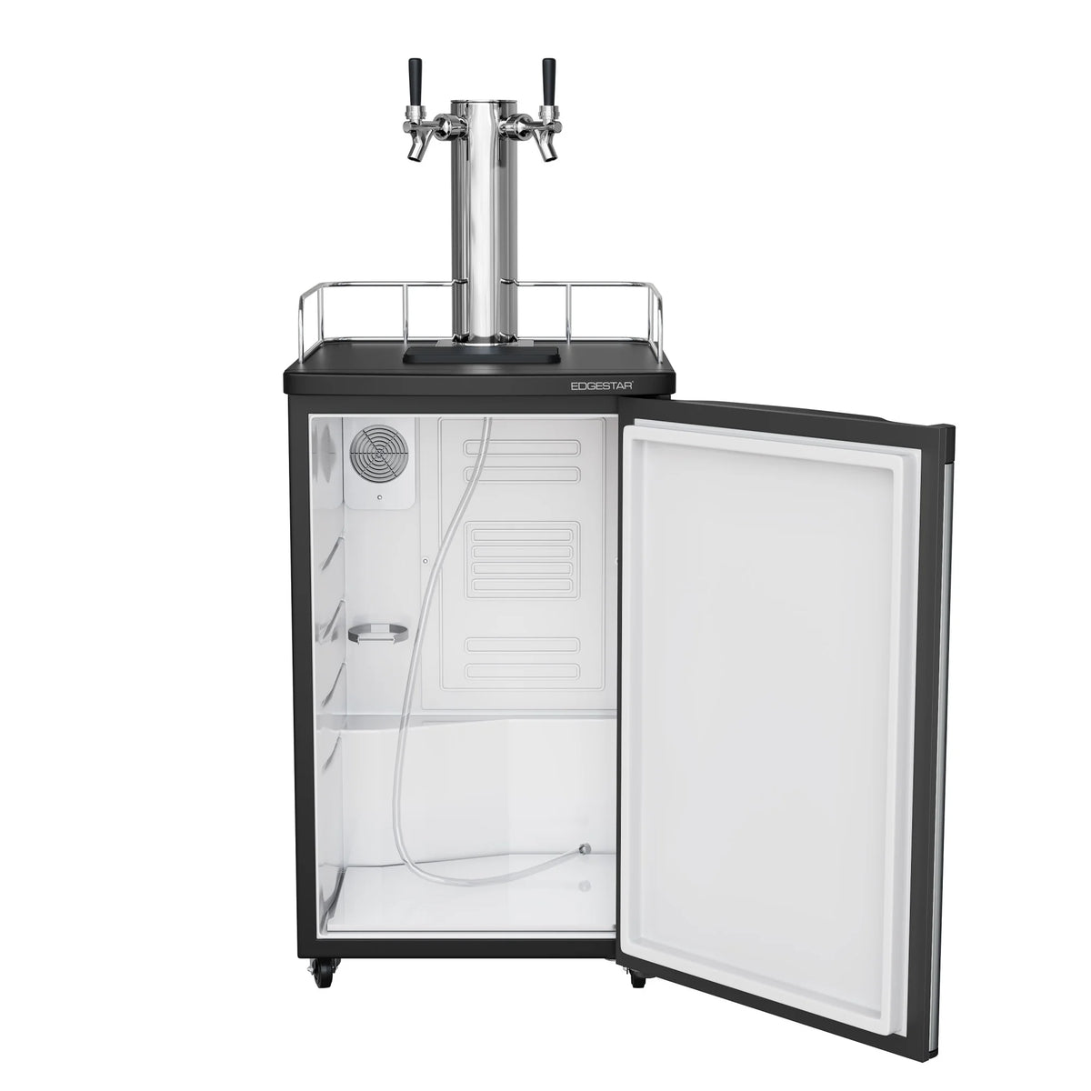 Edgestar Kc2000twin 20" Wide Dual Tap Kegerator For Full Size Kegs - Black