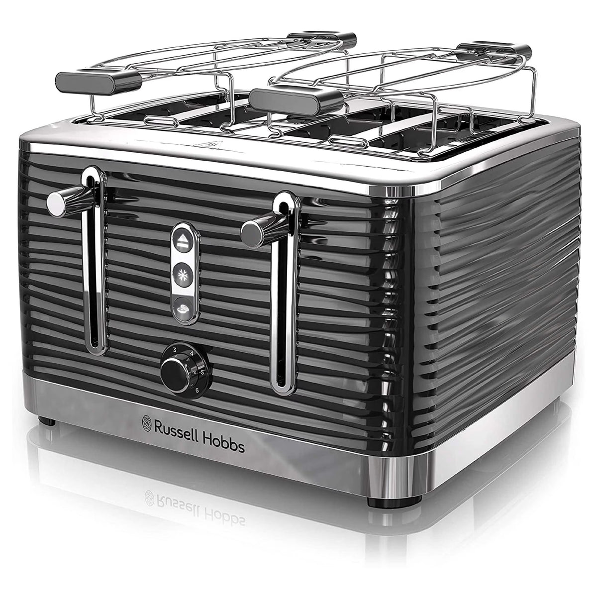 Russell Hobbs  Old School 4 Slice Toaster in Black