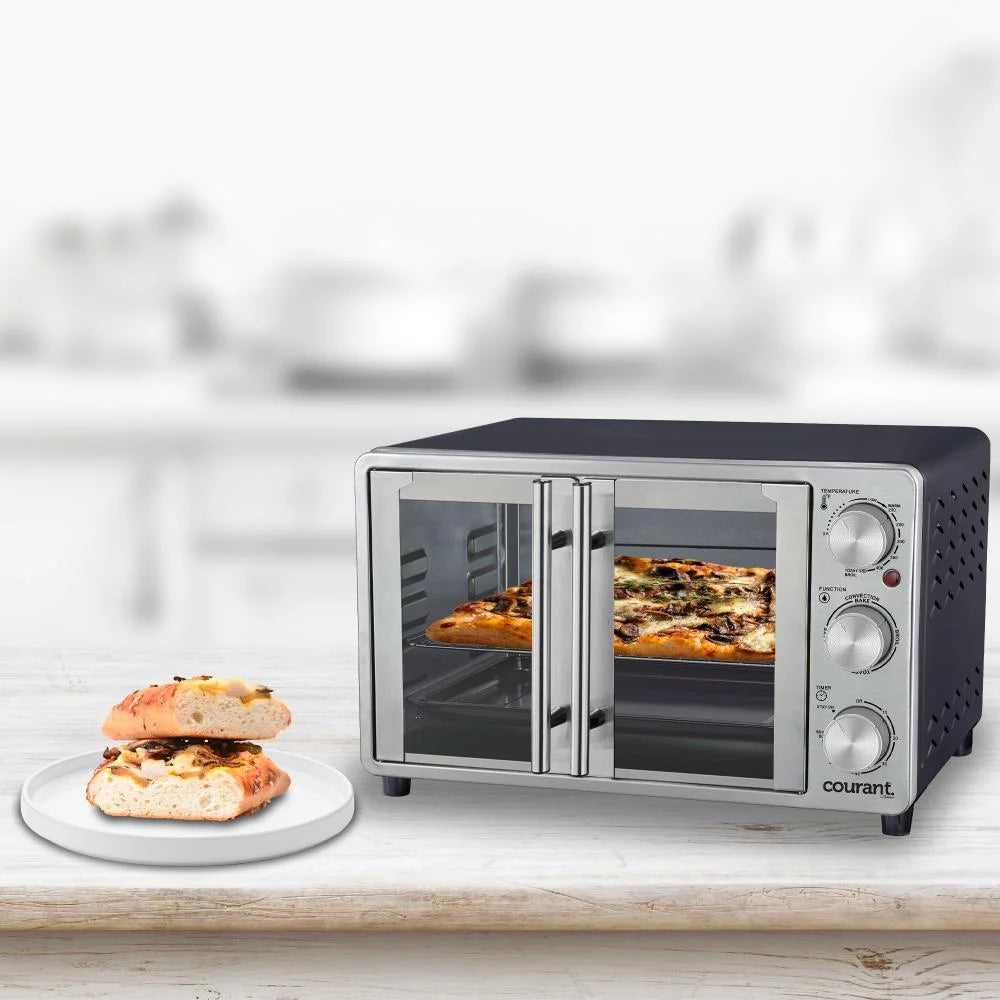 Courant French Door Convection Toaster Oven & Broiler, Fits 9x13���� Stainless Steel