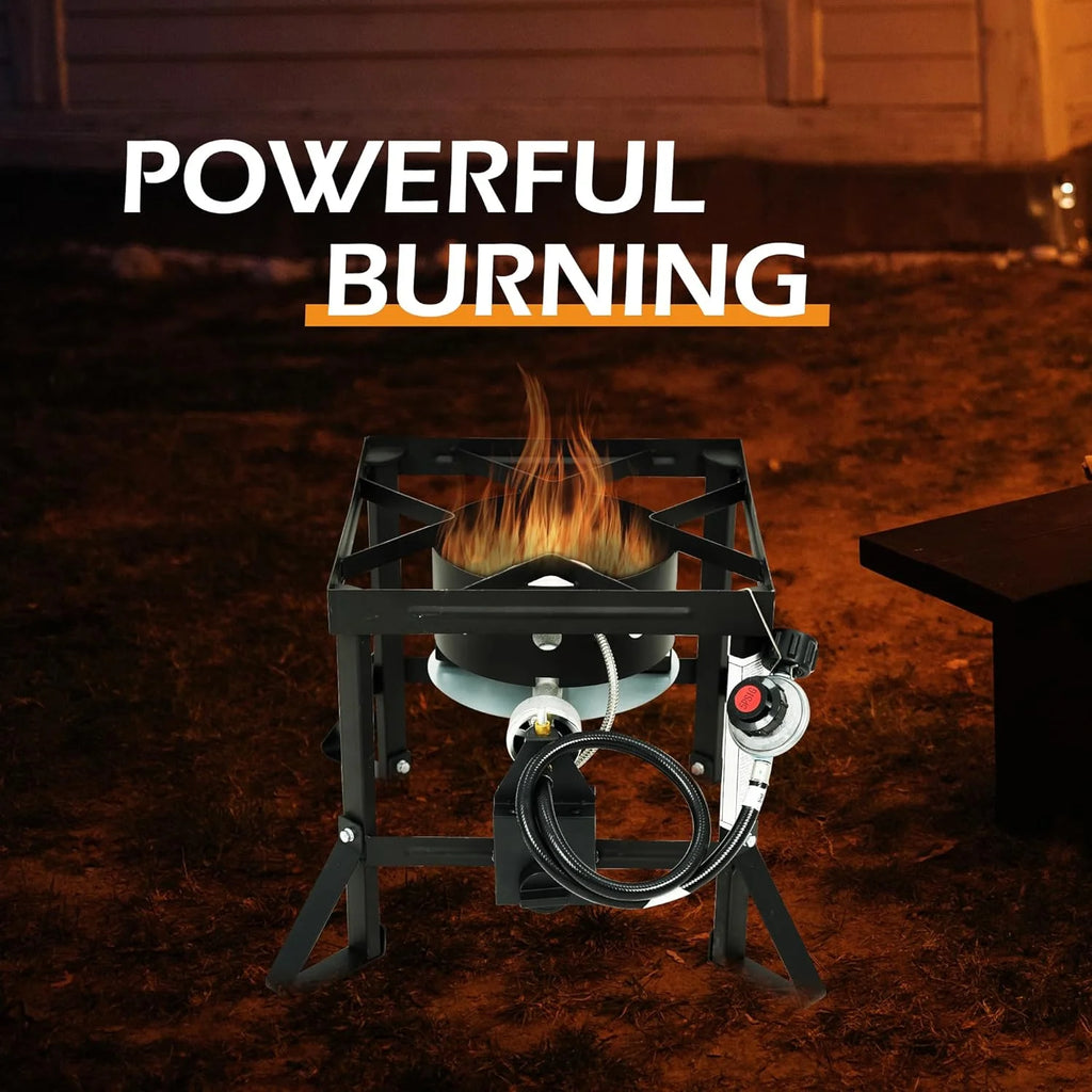 Red Mountain Valley Outdoor Propane Turkey Deep Fryer Set 30&10 Quart Fish Fryer with Basket, 50,000 BTU Burner, Large Seafood Boiler Kit, Outdoor Cooking for Frying, Boiling